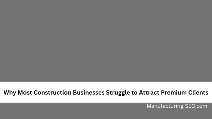 Why Most Construction Businesses Struggle to Attract Premium Clients